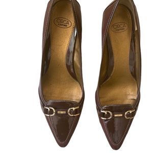 Circa Joan & David Brown Pointed Heels Sz 7.5